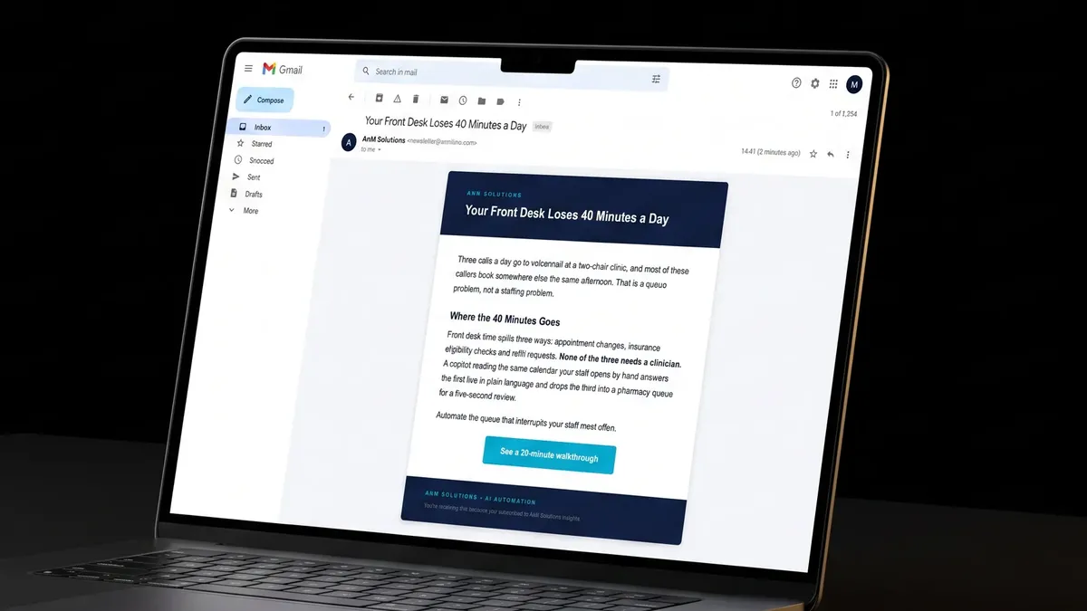 Newsletter written, reviewed and sent from one topic